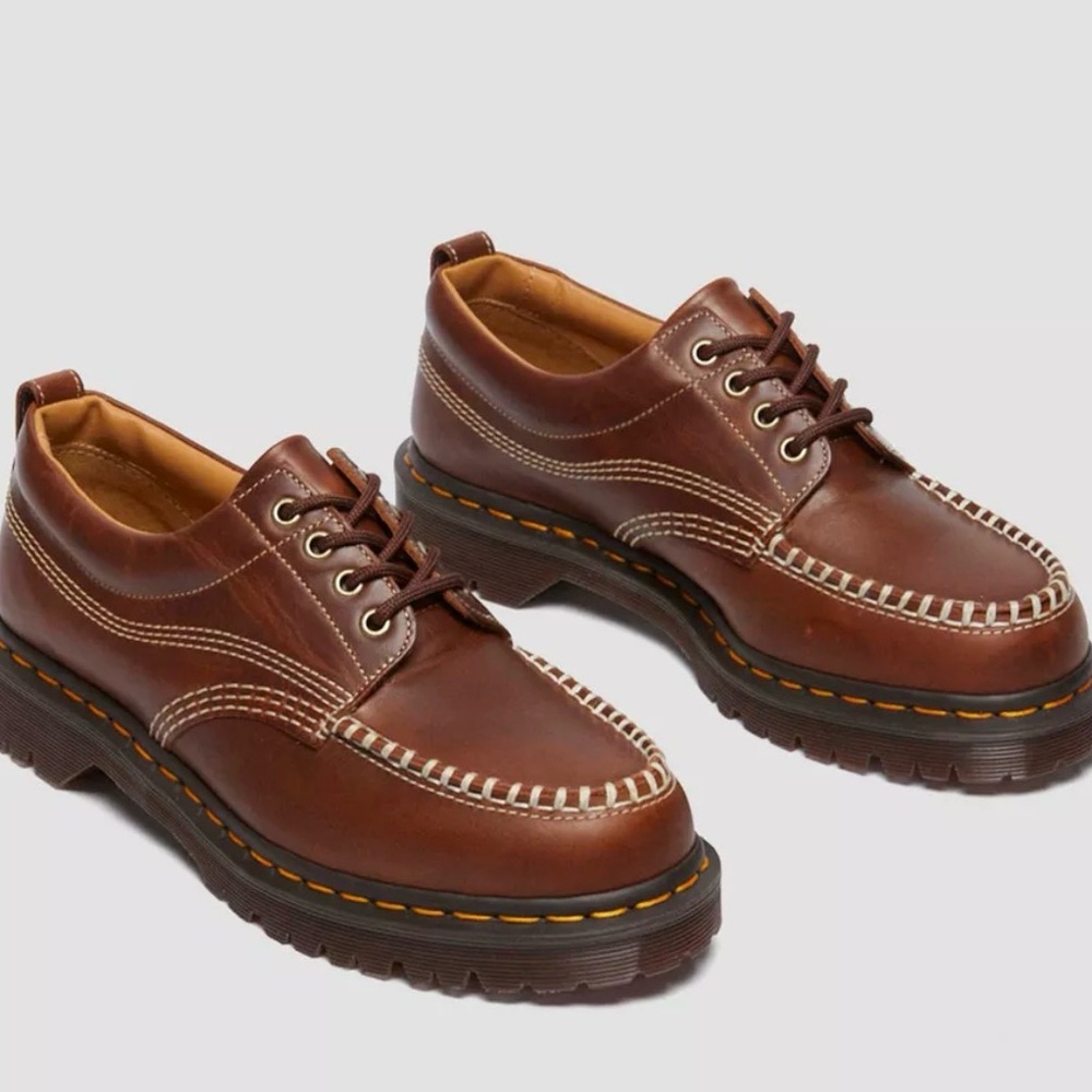 Dr. Marten Lowell Leather Moc Toe Shoes